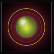 Yellow Ticker voice orb showing the understanding microphone conversation state.