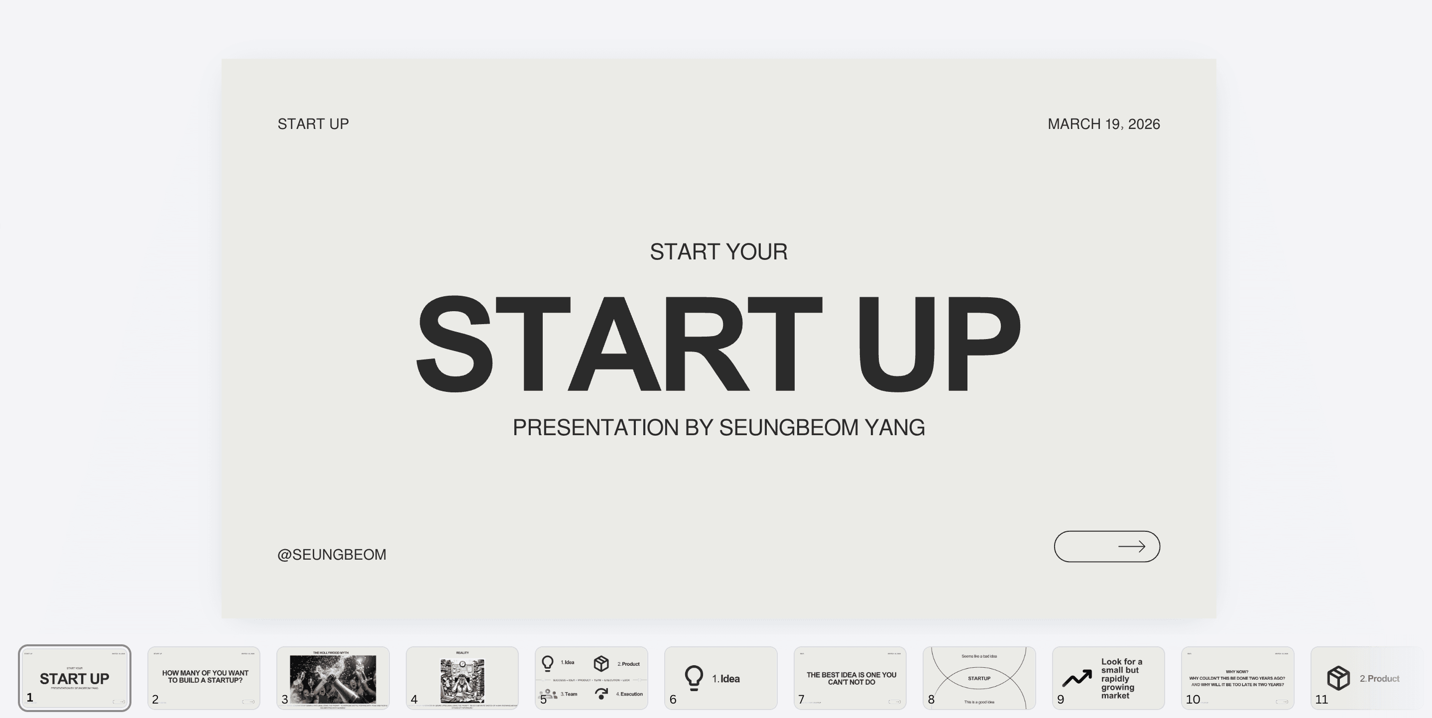 Slide deck overview in Canva (33 slides)